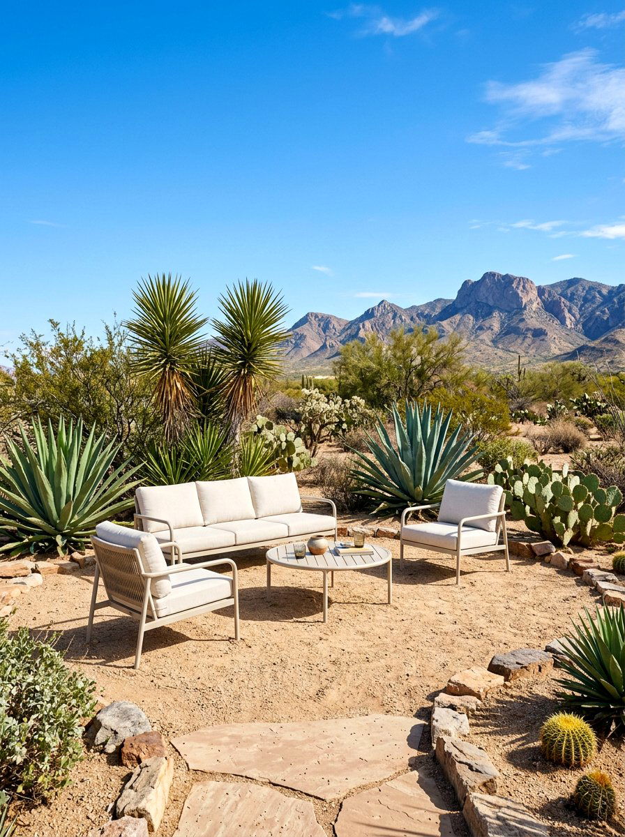 Desert Landscape Seating - 30 exterior seating area ideas