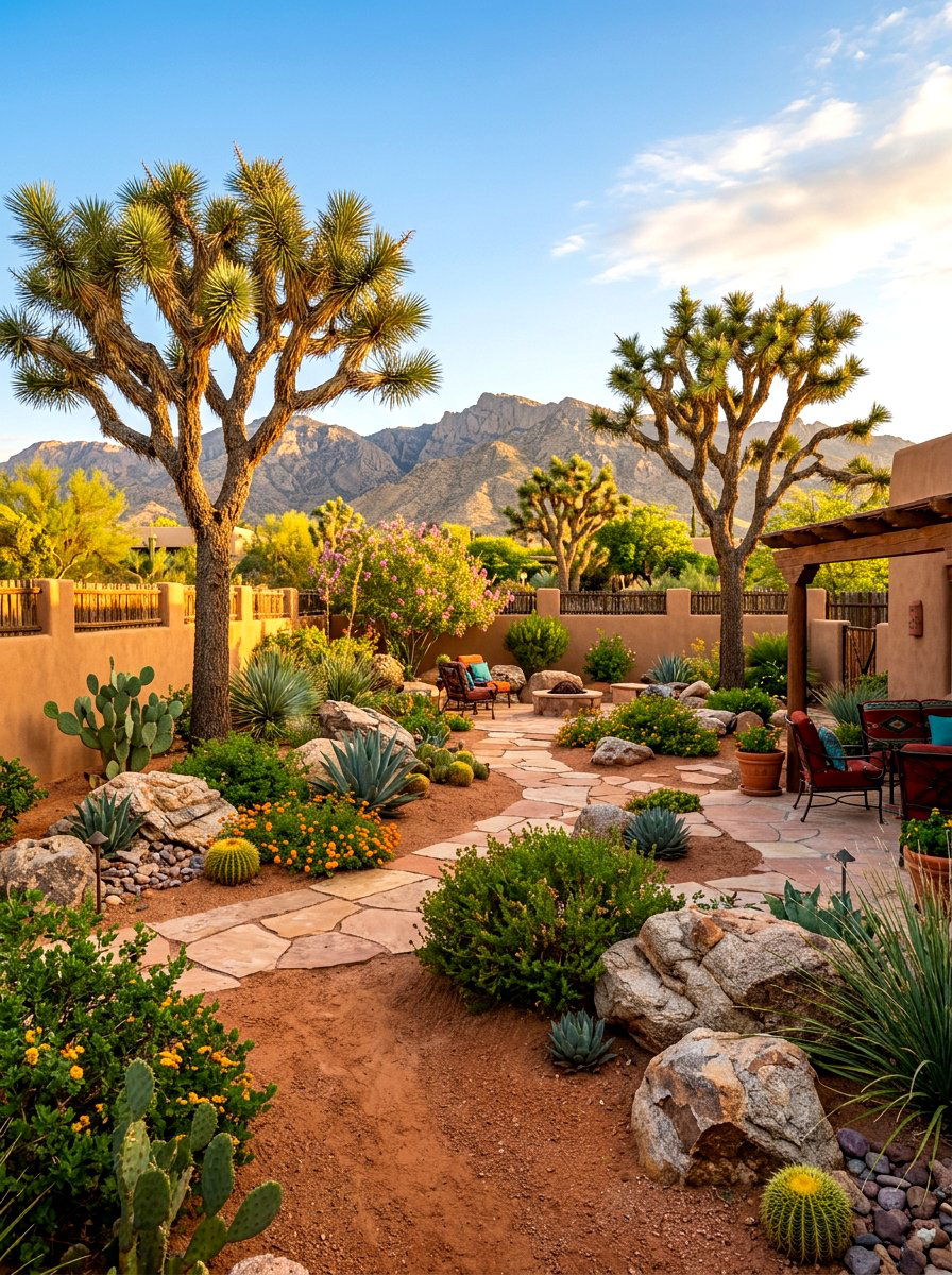 Desert Landscape - 30 drought friendly backyard ideas