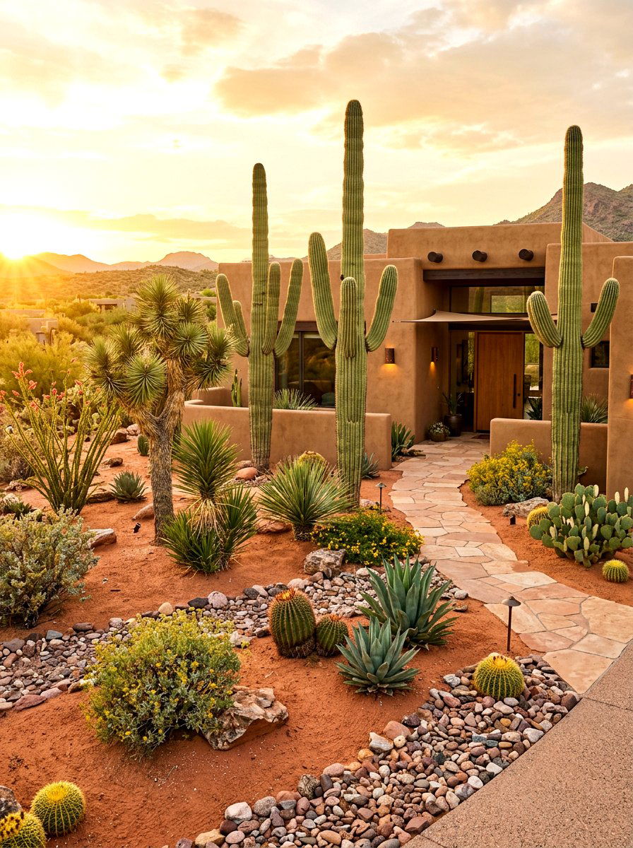 Desert Landscaping - 30 no mow front yard ideas
