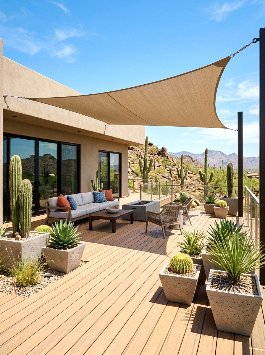 Desert Modern Deck - 30 deck decorating ideas