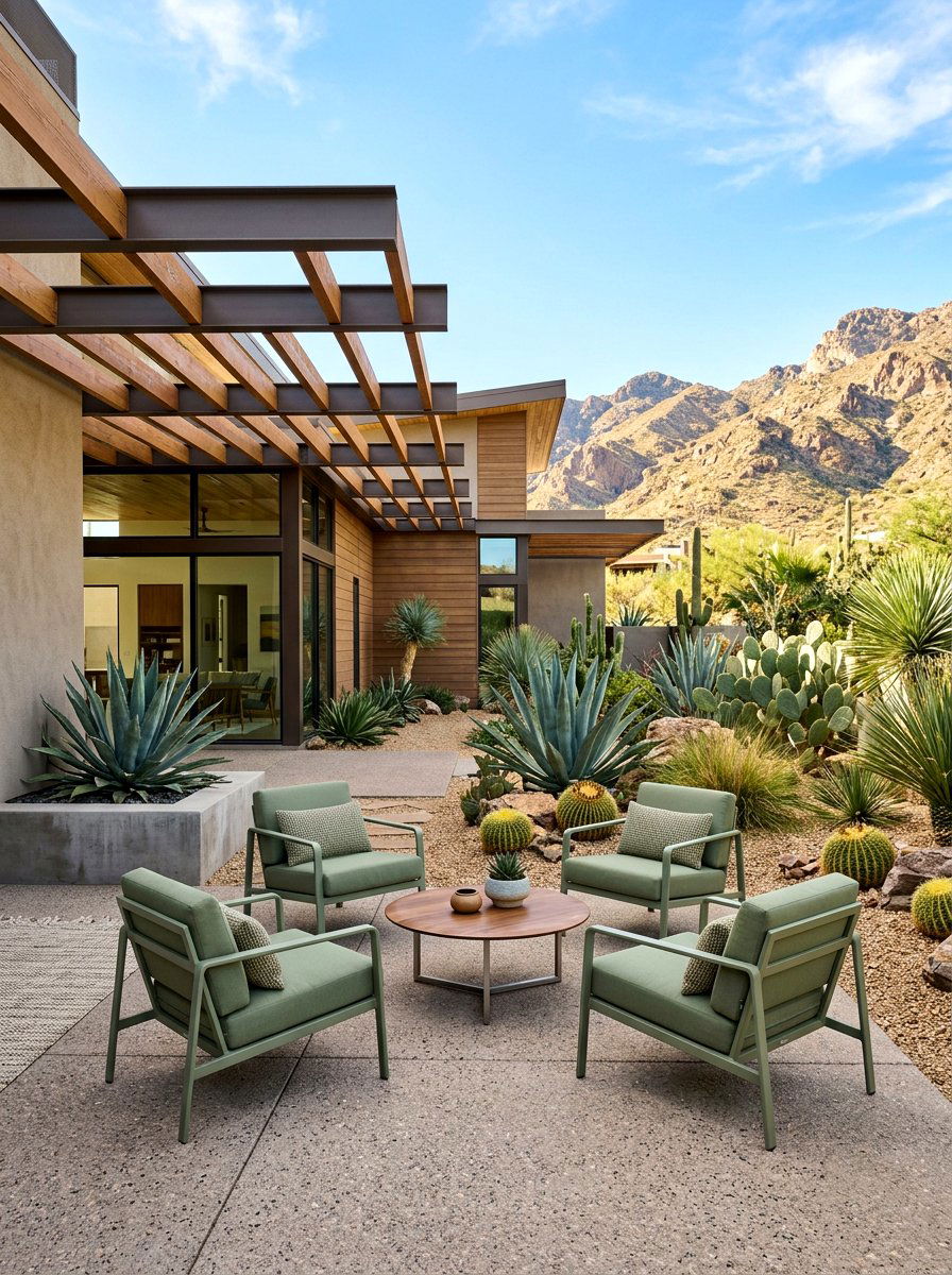 Desert Modern Landscape - 30 poolside lounge ideas