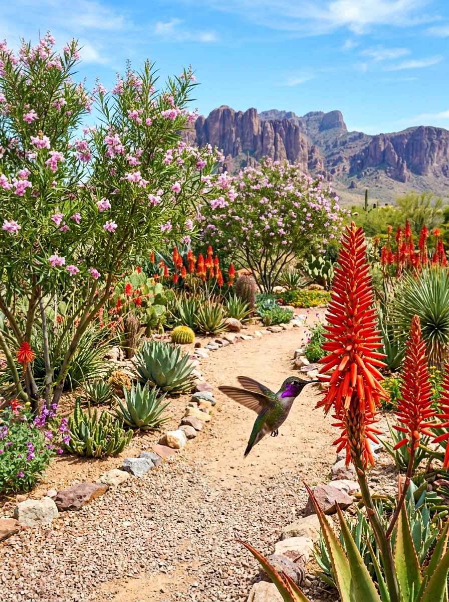 Desert Nectar Garden - 30 hummingbird border ideas
