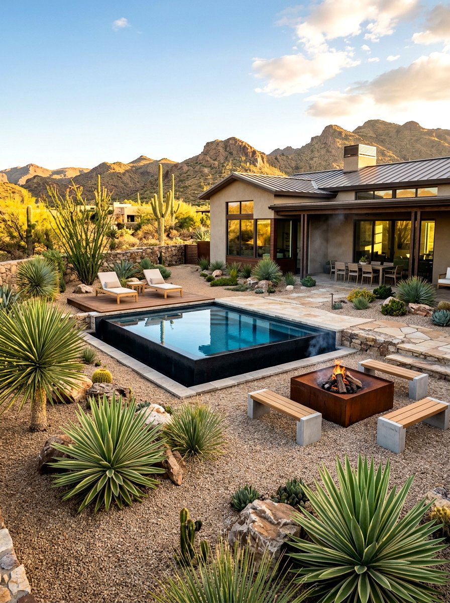Desert Oasis - 30 resort style backyard ideas