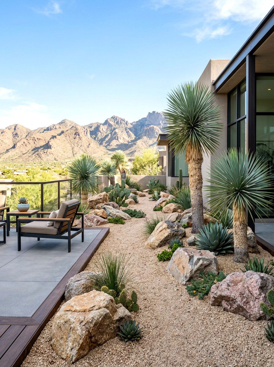 Desert Rock Garden - 30 desert patio ideas