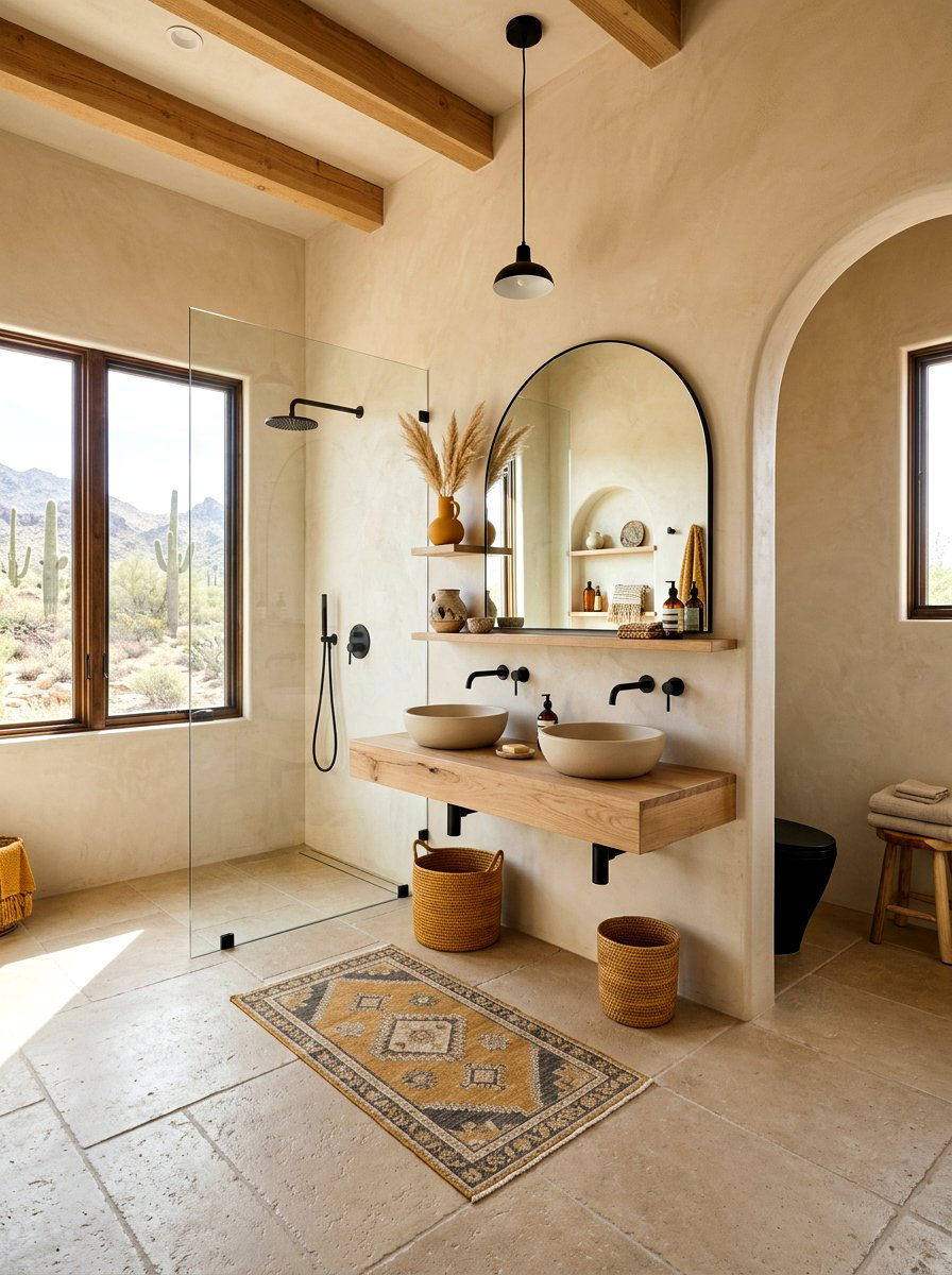 Desert Sand Organic Modern Bathroom - 30 organic modern bathroom ideas