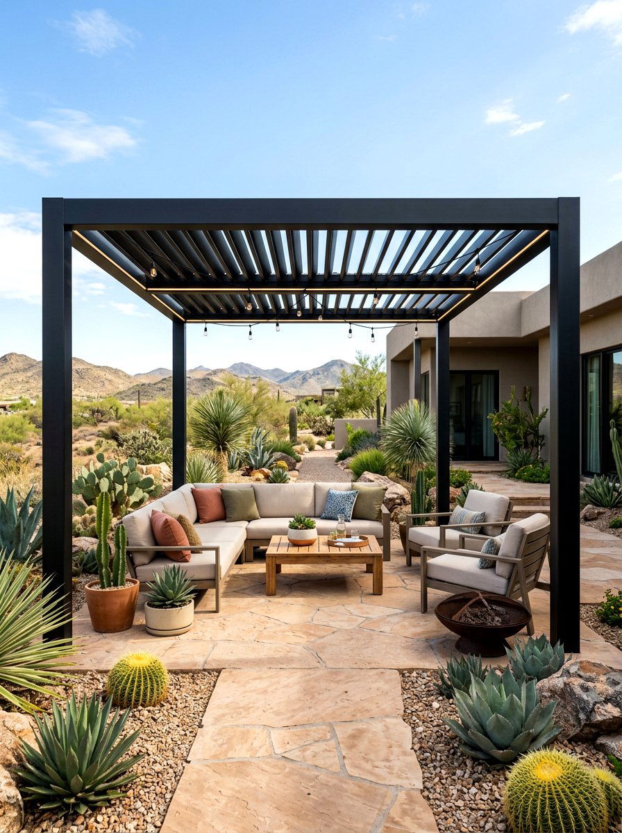 Desert Shade Structure - 30 desert landscaping ideas