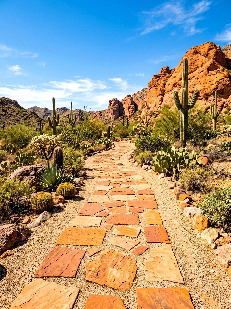 Desert Stone Path - 30 stone walkway ideas
