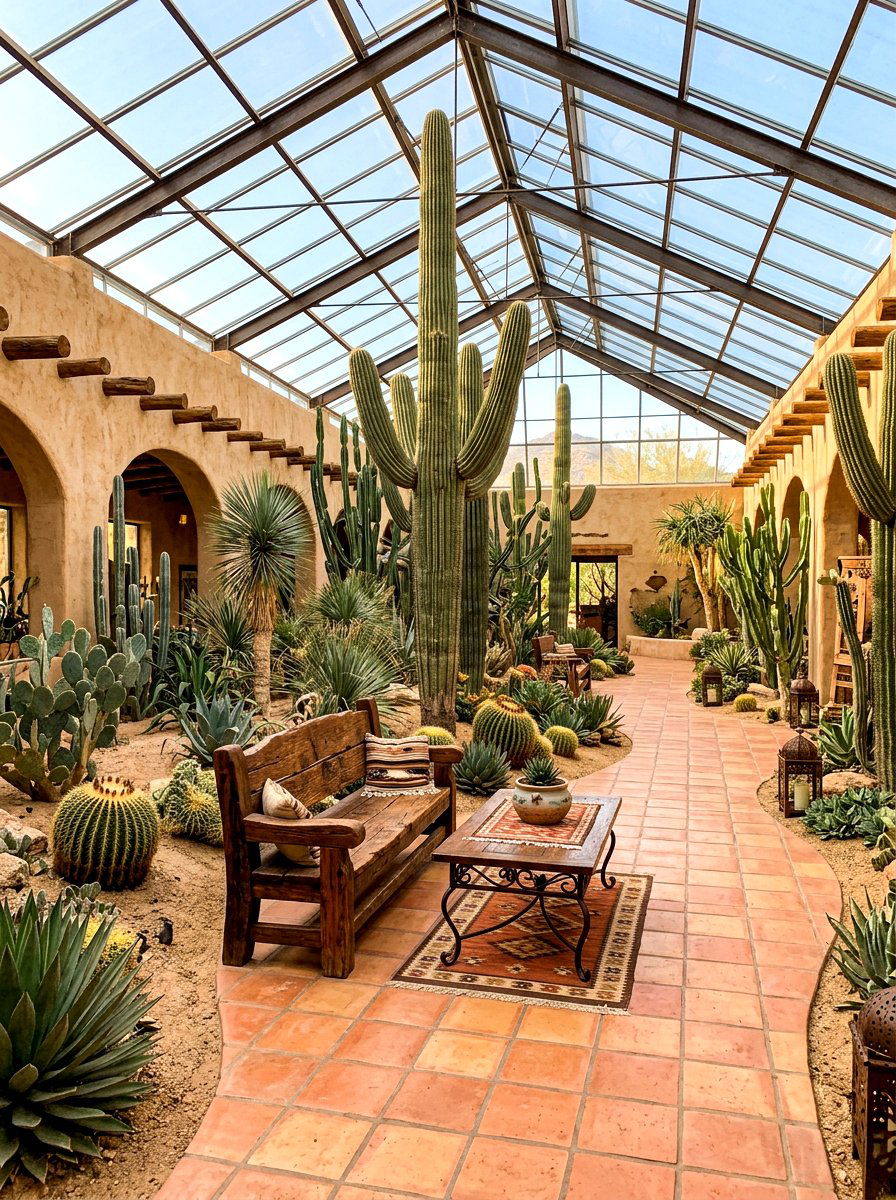 Desert Style Conservatory - 30 indoor garden room ideas