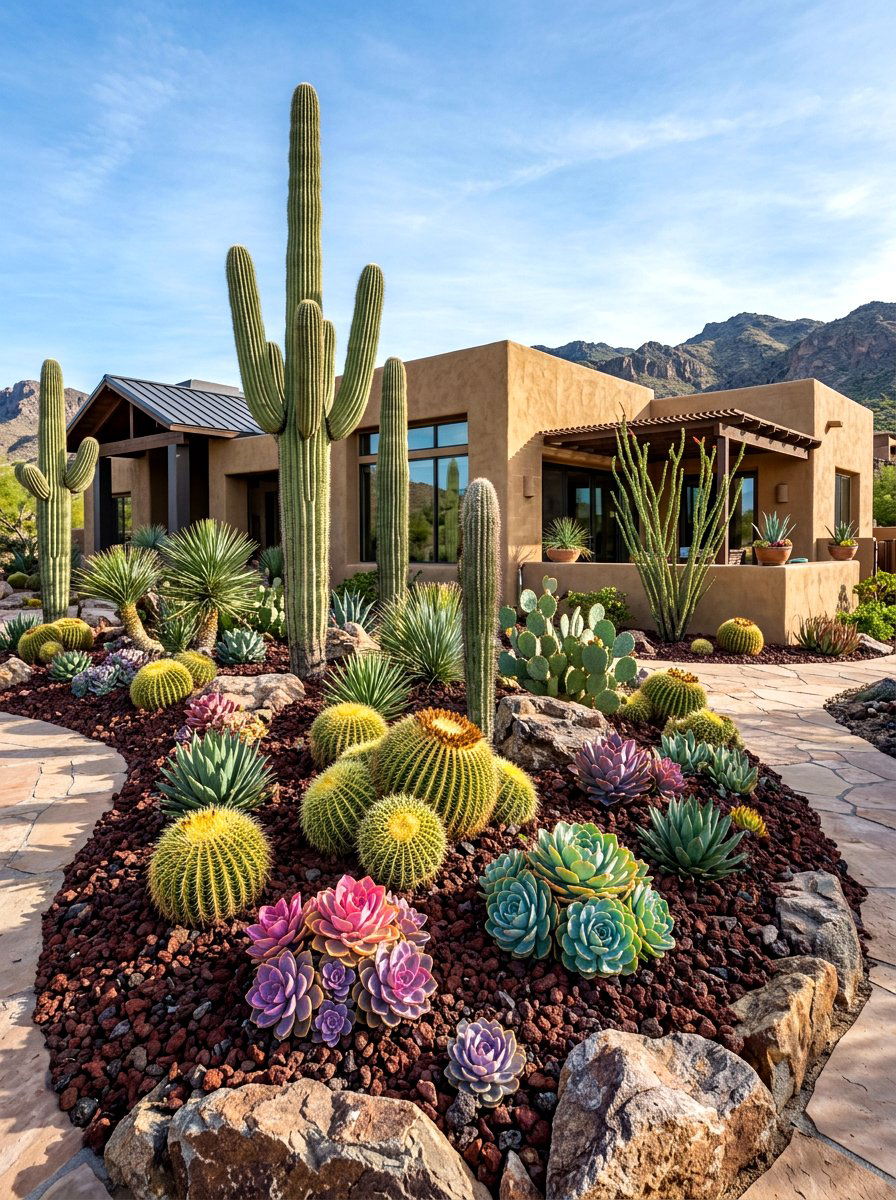 Desert Succulent Garden - 30 front garden ideas