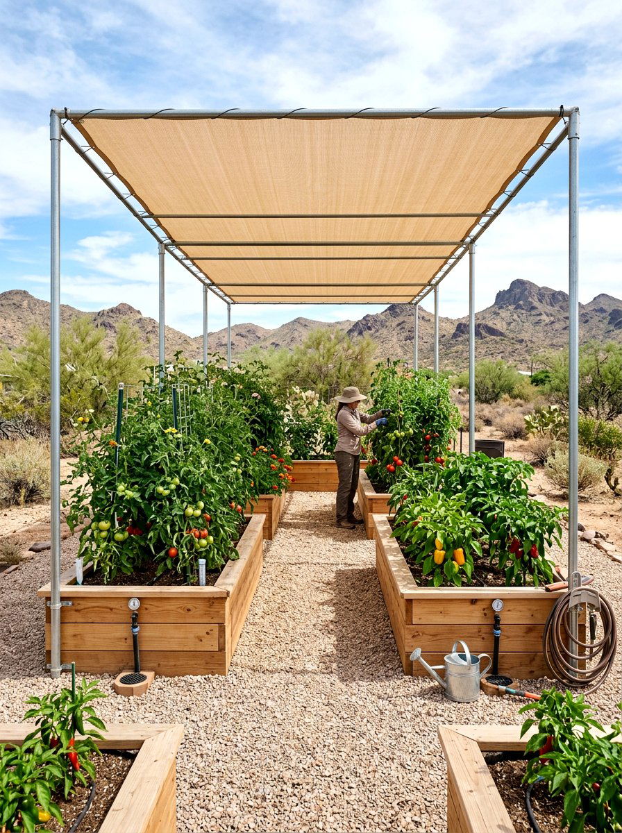 Desert Vegetable Garden - 30 desert landscaping ideas