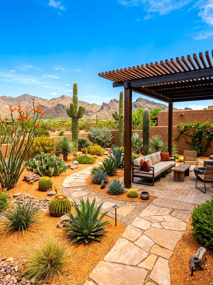 Desert Xeriscape Backyard - 30 backyard garden ideas