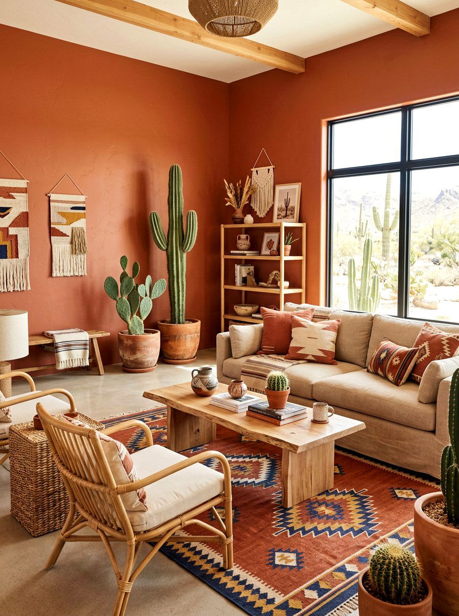 Desert boho living room - 30 boho living room ideas