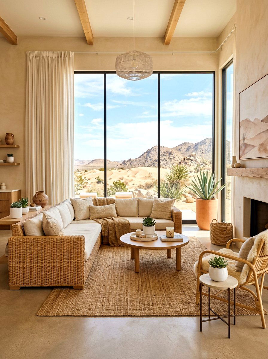 Desert chic living room - 30 southwestern living room ideas