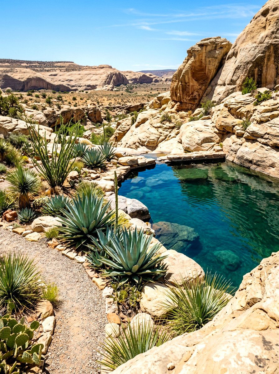Desert natural pool - 30 natural pool backyard ideas