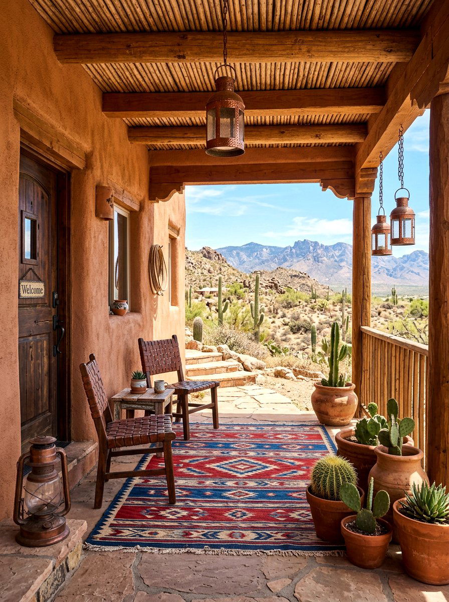 Desert southwest porch - 30 seasonal front porch ideas