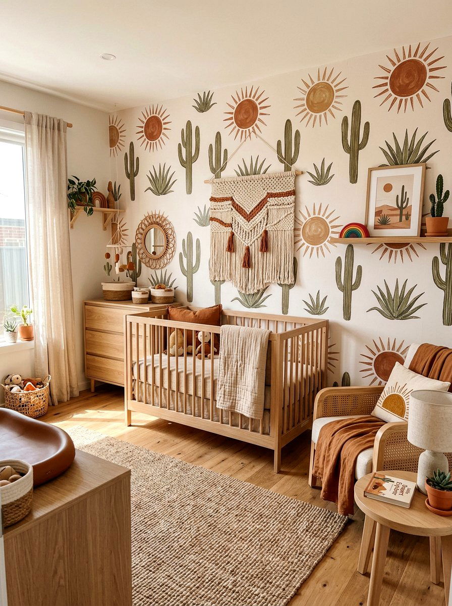 Desert sun nursery wallpaper - 30 nursery wallpaper ideas