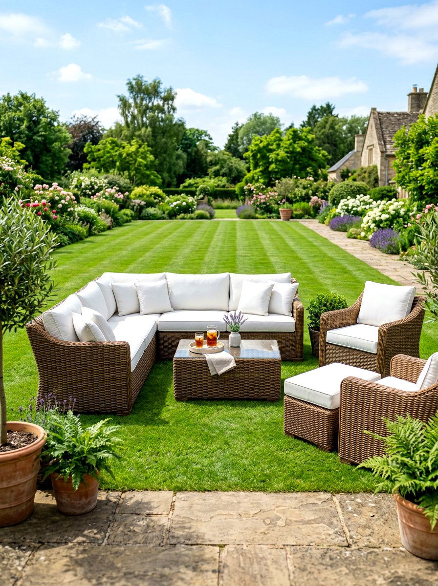 Designer Wicker Furniture Lounge - 30 luxury patio lounge ideas