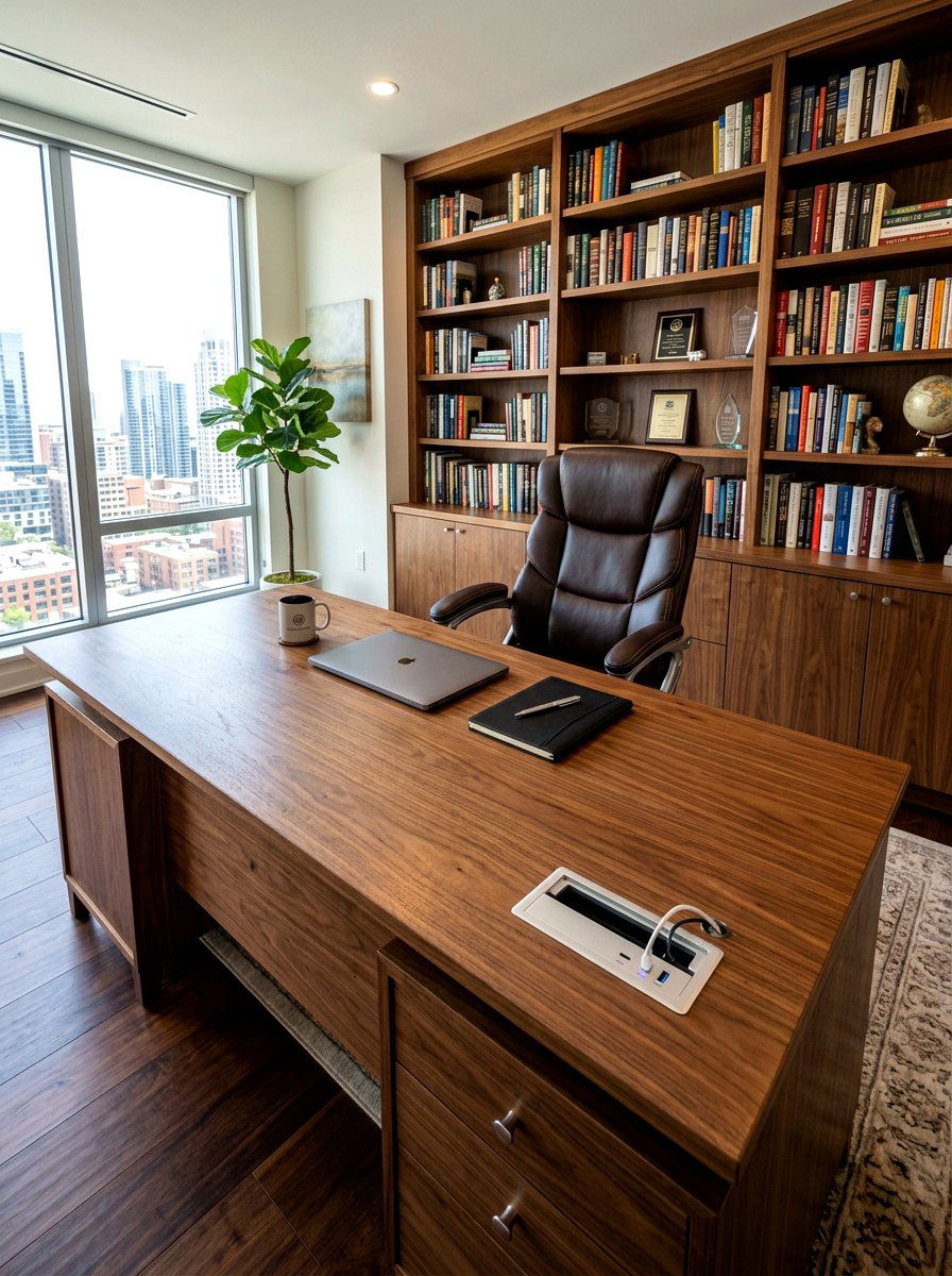 Desk Hole Grommet - 30 office cable management ideas