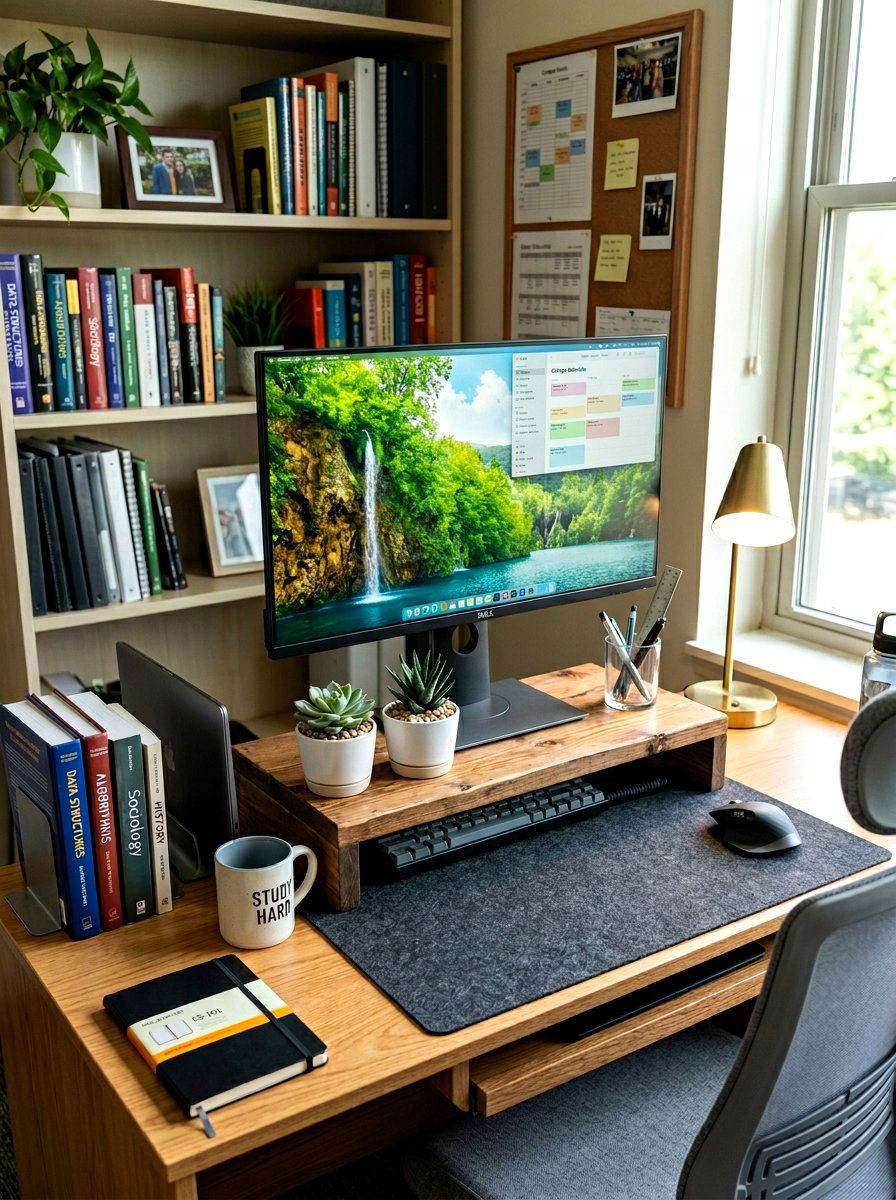 Desk Shelf For College - 30 dorm desk ideas