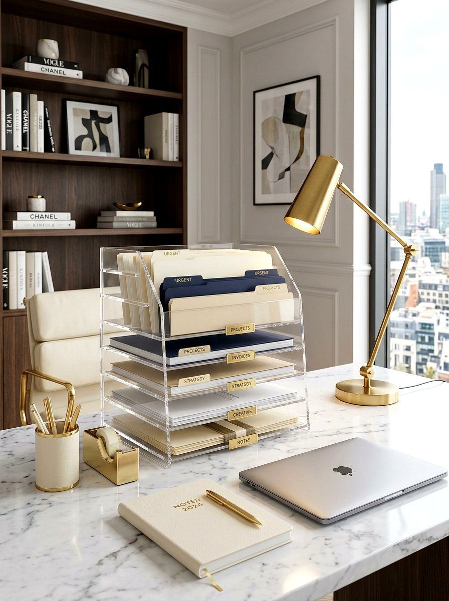 Desktop File Sorter - 30 office file storage ideas