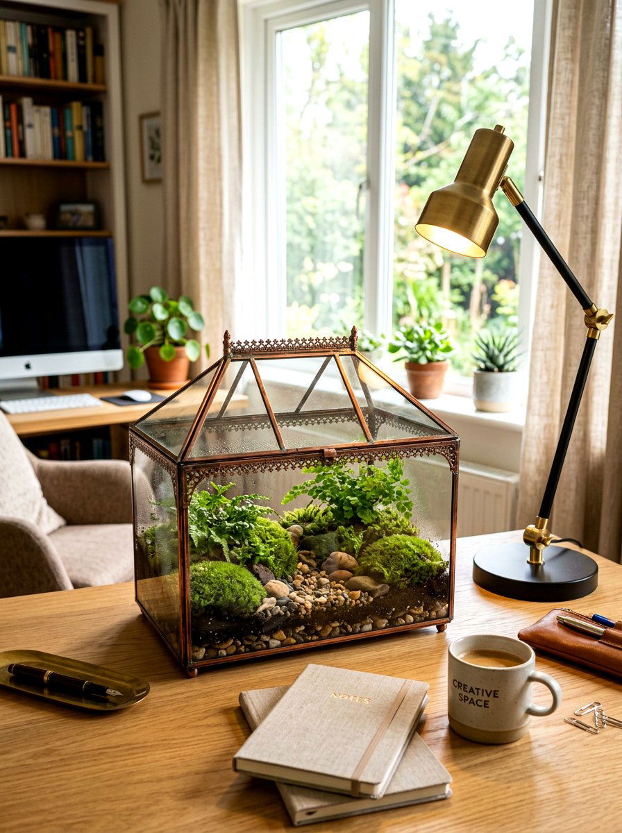 Desktop Glass Terrarium - 30 mini greenhouse ideas