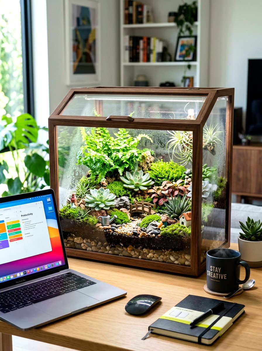 Desktop Greenhouse Cabinet - 30 indoor greenhouse cabinet ideas