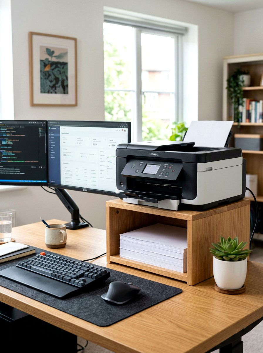 Desktop Printer Riser - 30 printer nook ideas