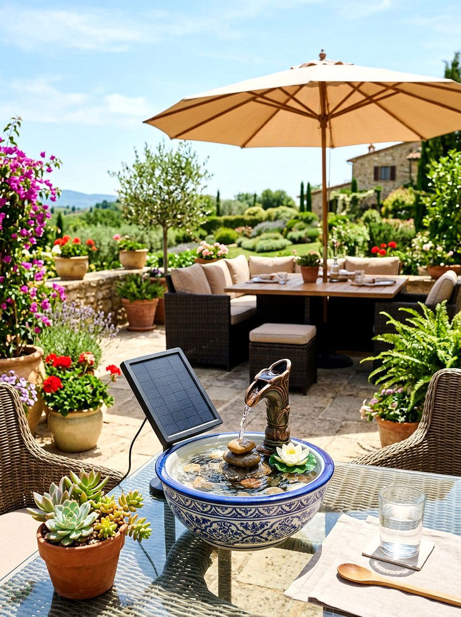 Desktop Solar Fountain For Outdoors - 30 solar fountain ideas