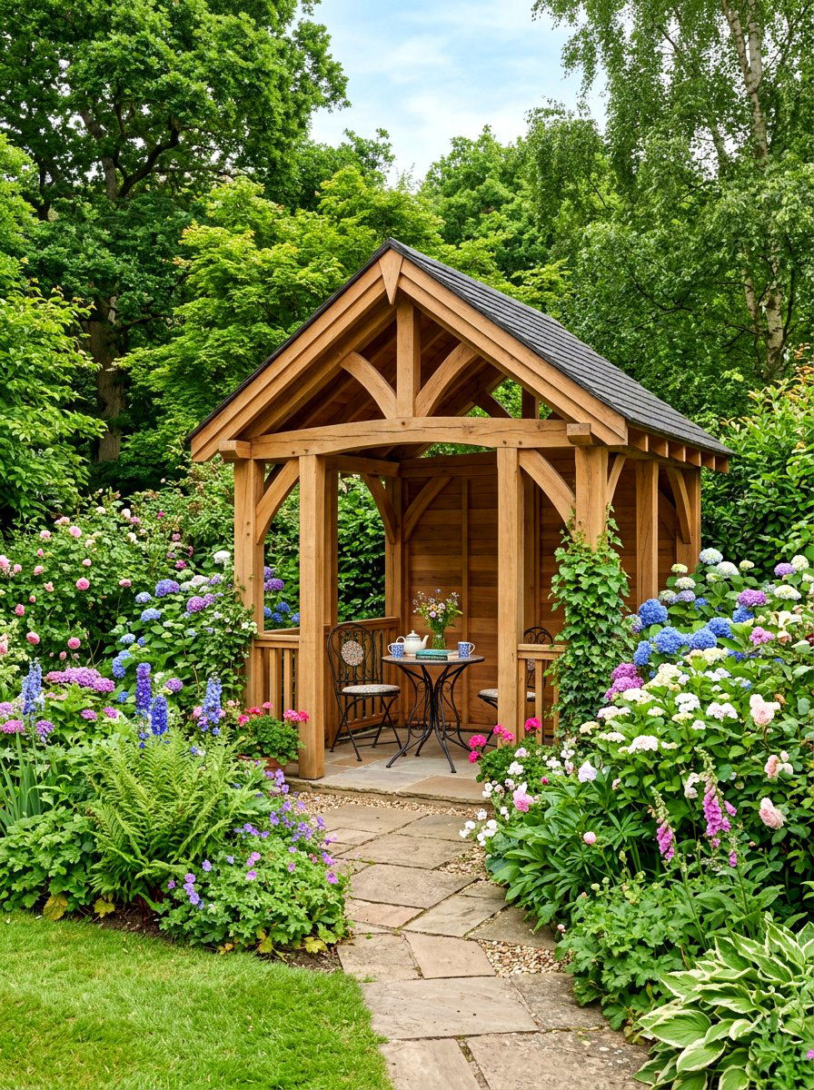 Detached Garden Wood Pavilion - 30 wood pavilion patio ideas
