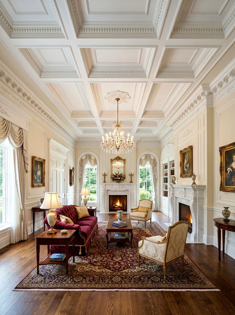 Detailed Crown Molding Living Room - 30 formal living room ideas
