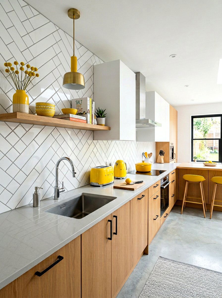 Diagonal Subway Tile Kitchen - 30 subway tile kitchen ideas