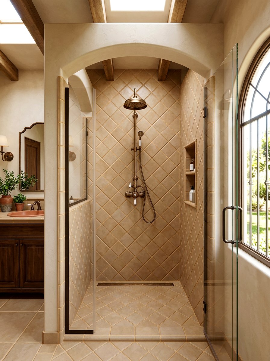 Diagonal Tile Installation Layout - 30 shower tile pattern ideas