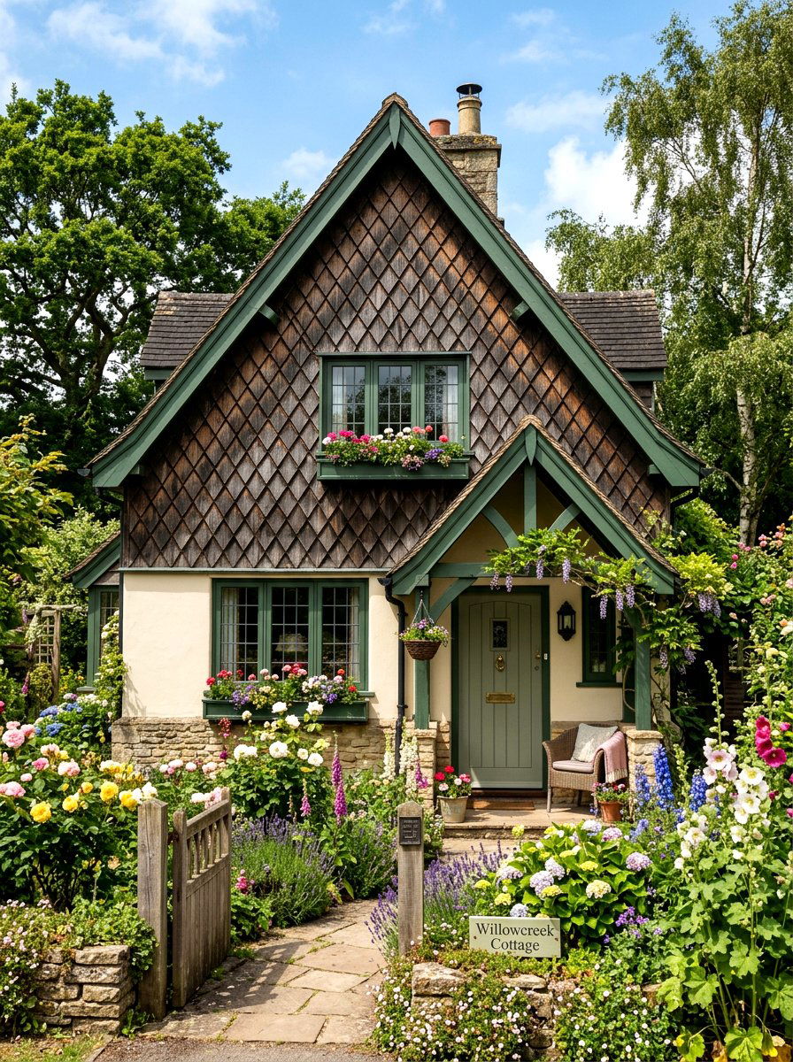 Diamond Shingle Pattern - 30 gable accent ideas