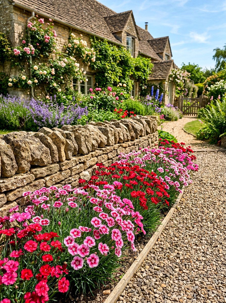 Dianthus Stone Edge - 30 fragrant pathway ideas