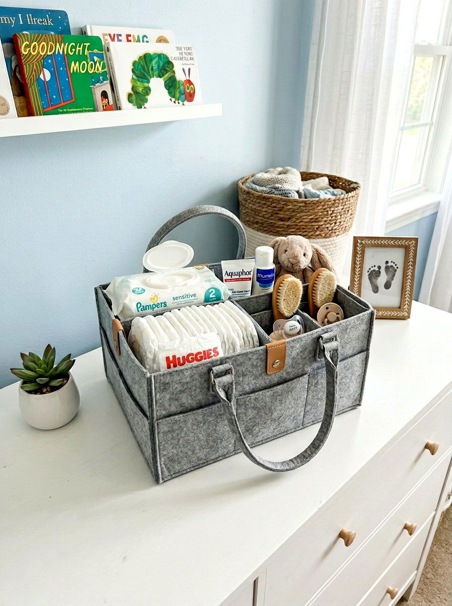 Diaper Caddy Organizer - 30 nursery storage ideas