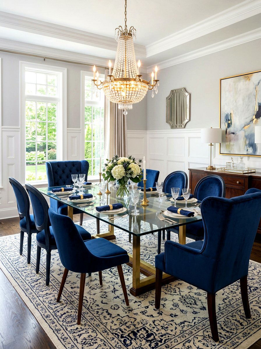 Different style same color - 30 mismatched dining chair ideas