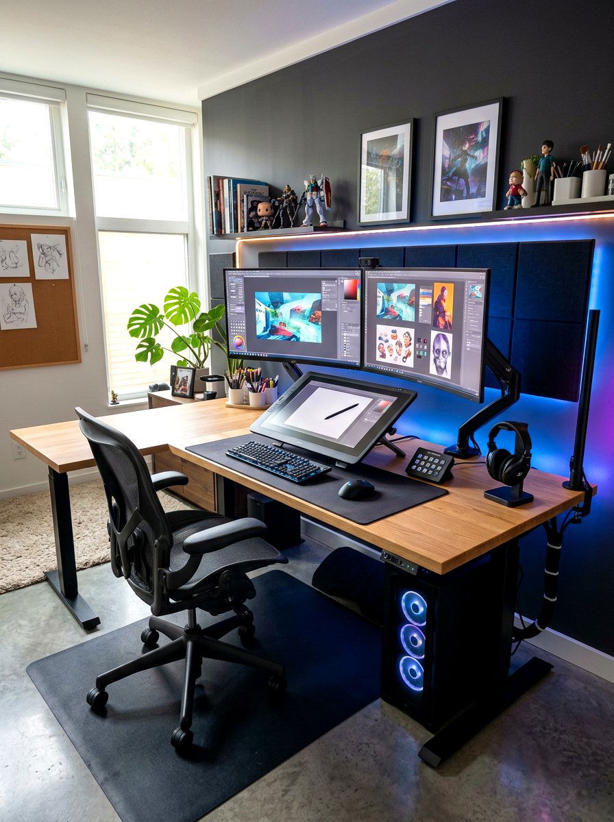 Digital Art Studio - 30 art studio room ideas