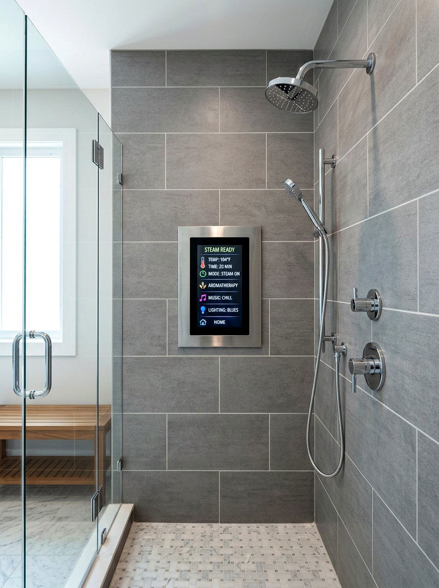 Digital Steam Control - 30 steam shower ideas