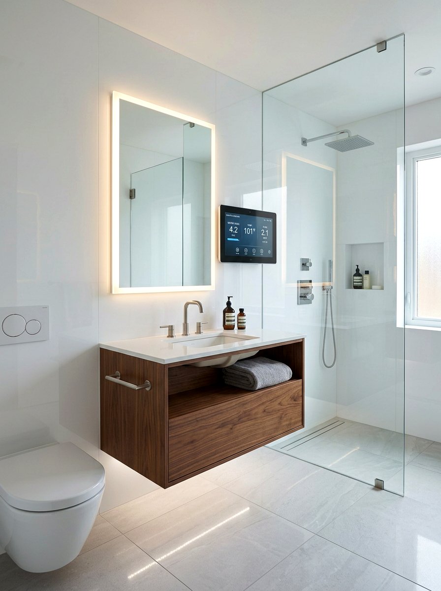 Digital Water Monitor - 30 low water bathroom ideas