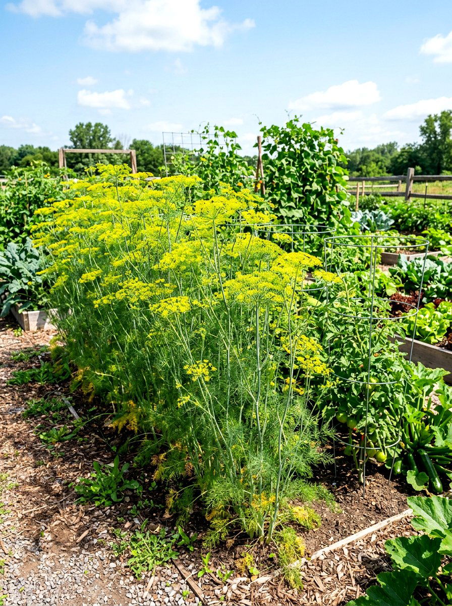 Dill Foliage Screen - 30 sensory herb garden ideas
