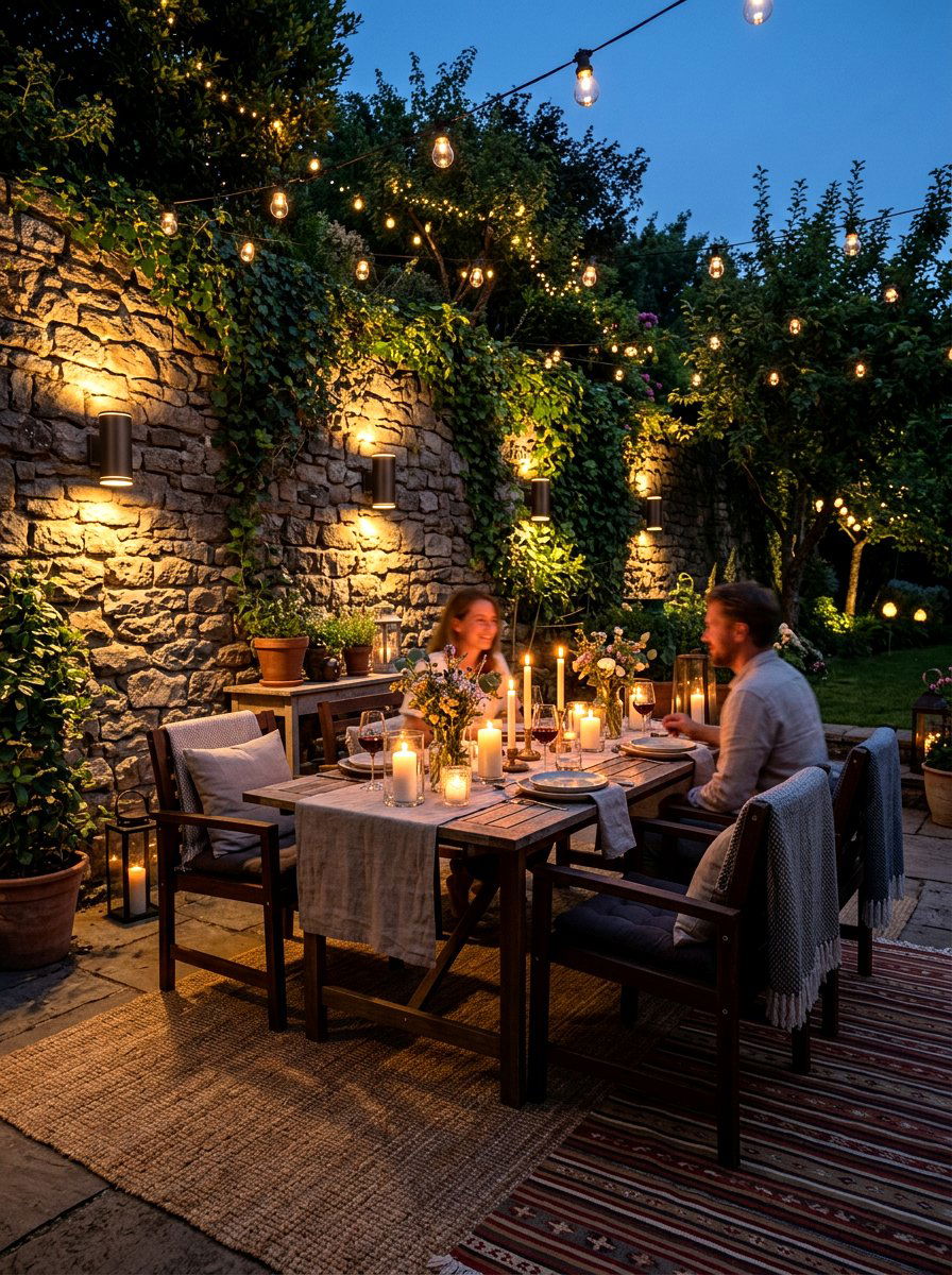Dimmable Ambient Wall Light - 30 retaining wall lighting ideas