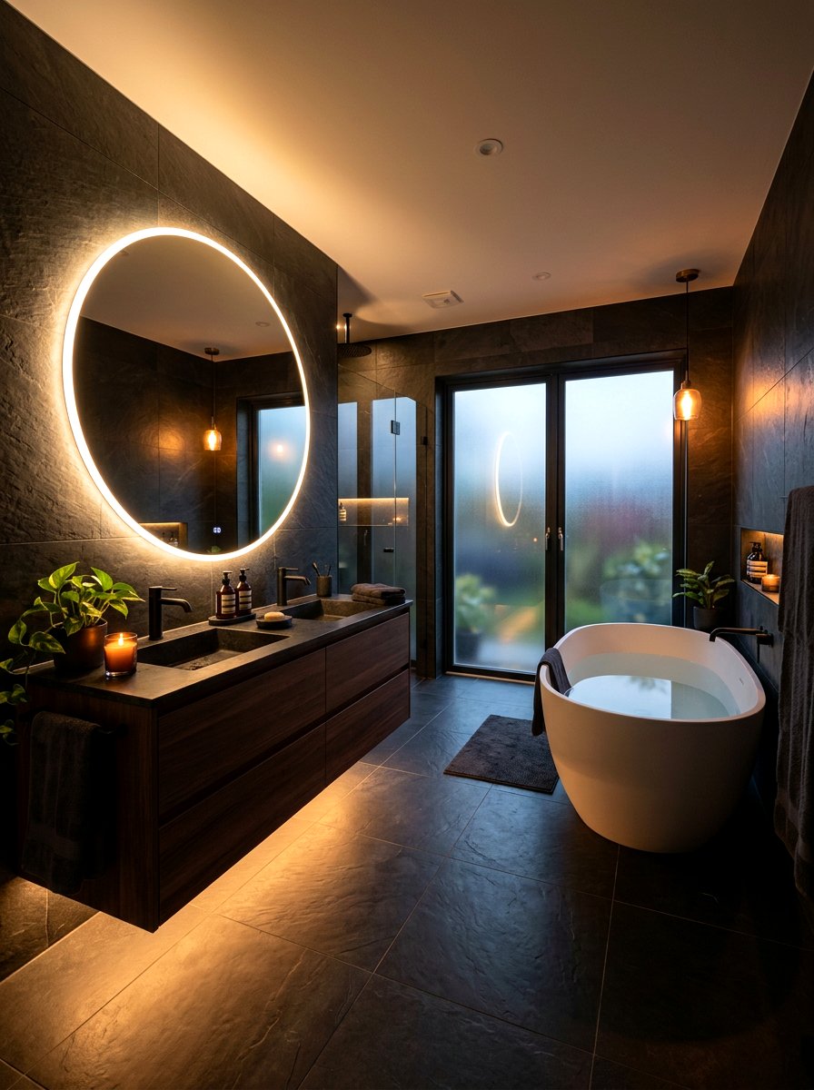 Dimmable Bathroom Lighting - 30 sound bath bathroom ideas