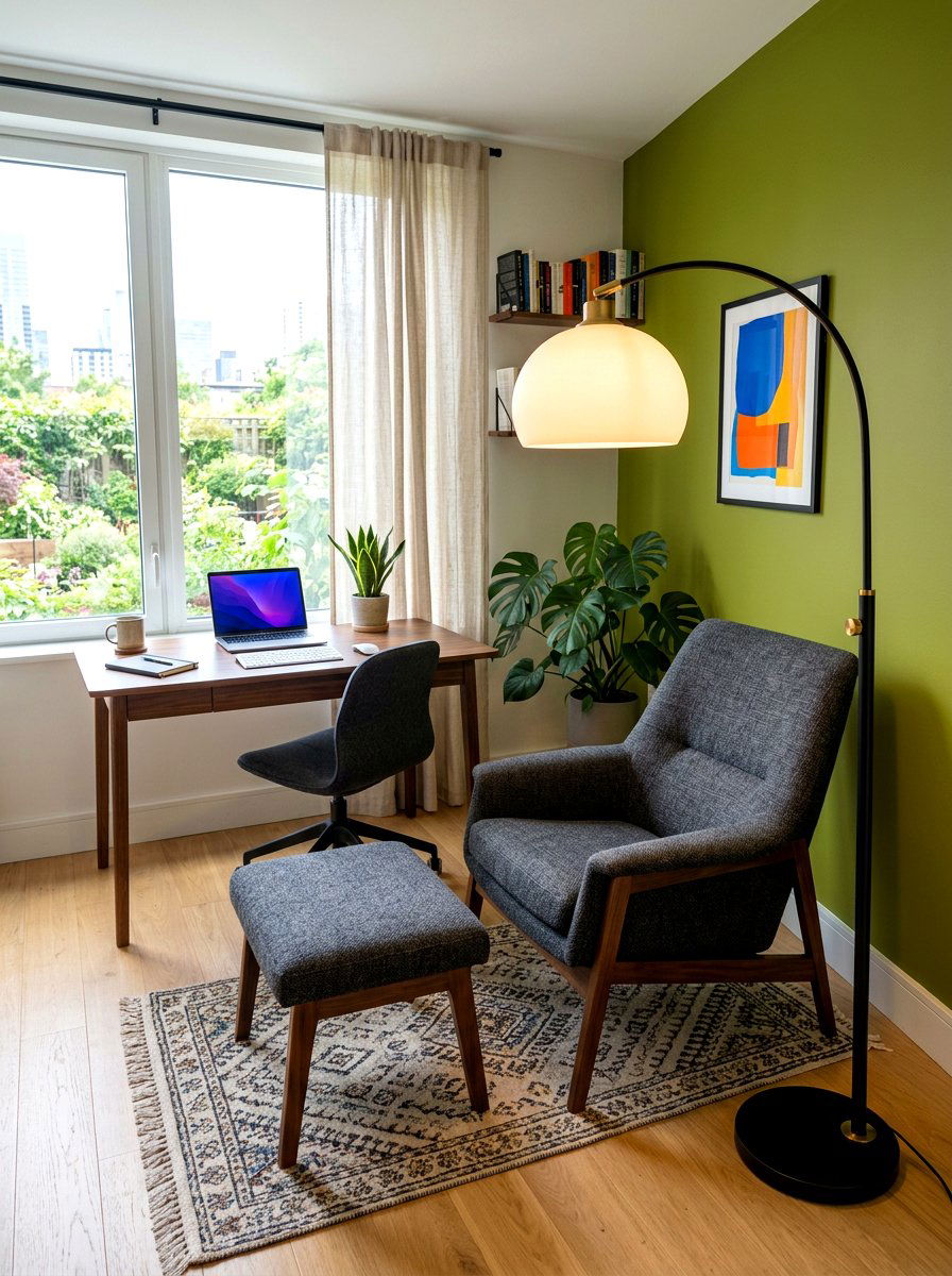 Dimmable Floor Lamp - 30 home office lighting ideas