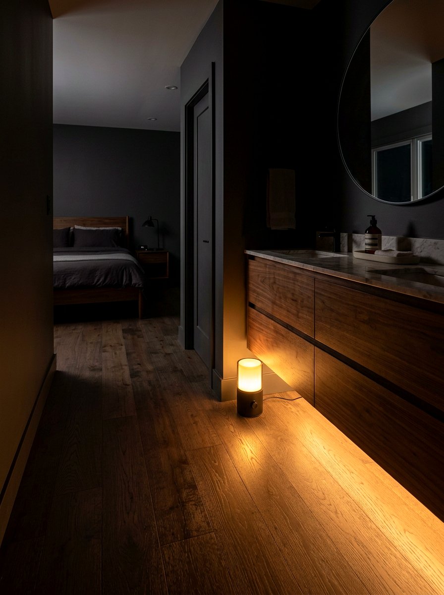 Dimmable Floor Nightlight - 30 invisible wellness bathroom ideas