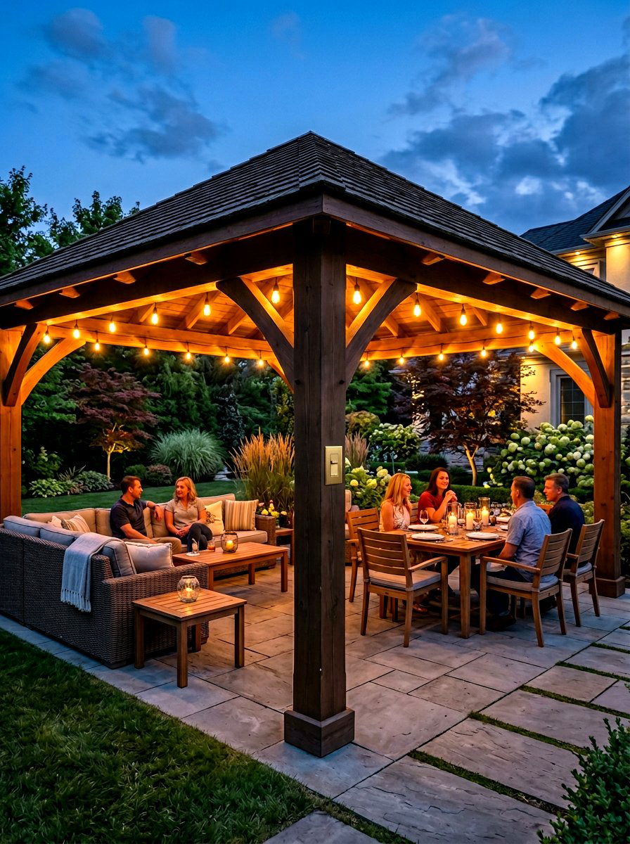 Dimmable Gazebo Lighting - 30 gazebo lighting ideas
