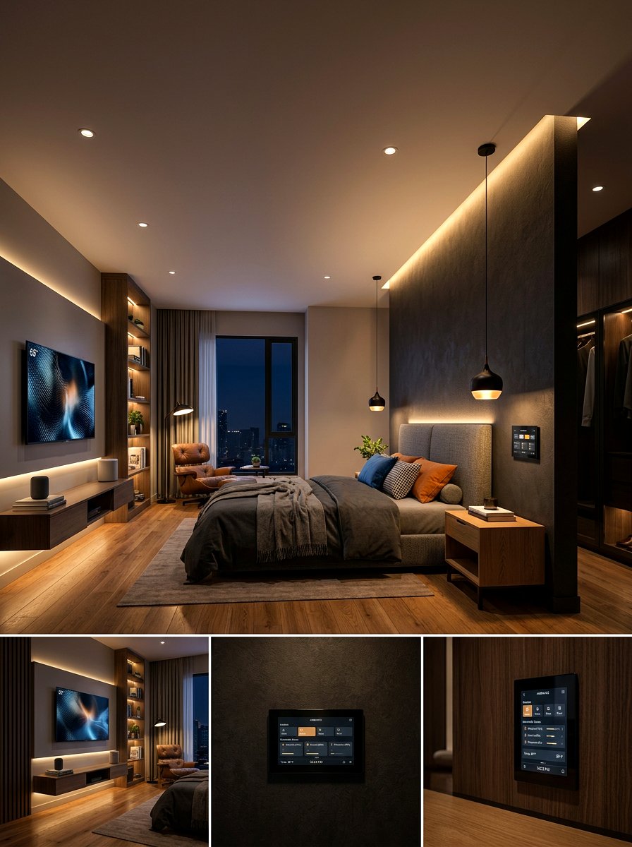 Dimmable Lighting Control System - 30 ambient lighting bedroom ideas