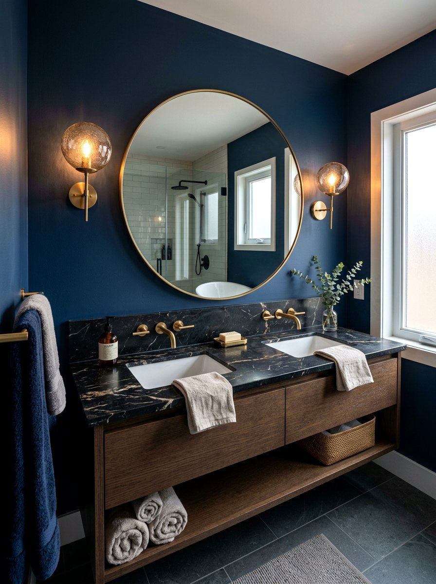 Dimmable Wall Sconces - 30 low light bathroom mood ideas