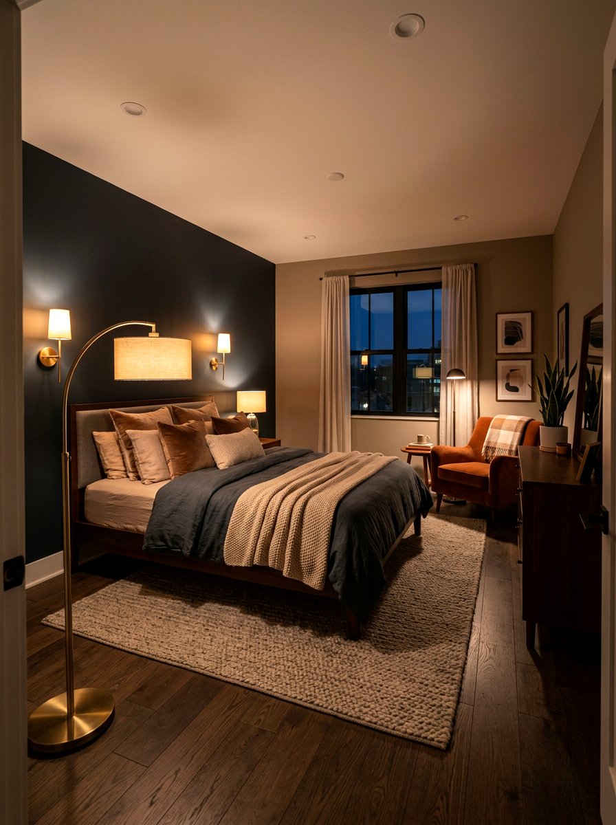 Dimmable warm lighting - 30 calm sensory bedroom decor ideas