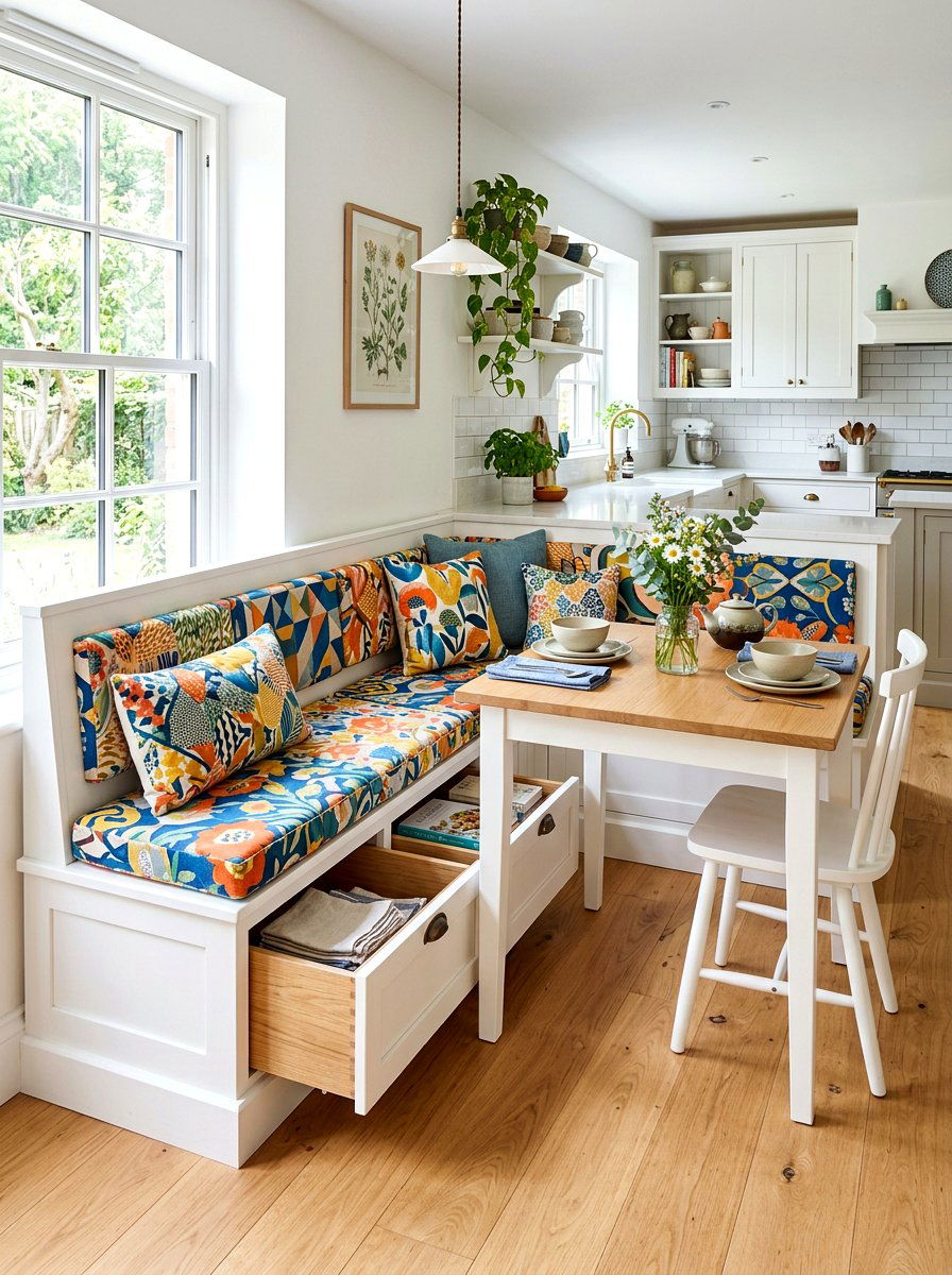 Dining Bench With Storage - 30 small dining nook ideas