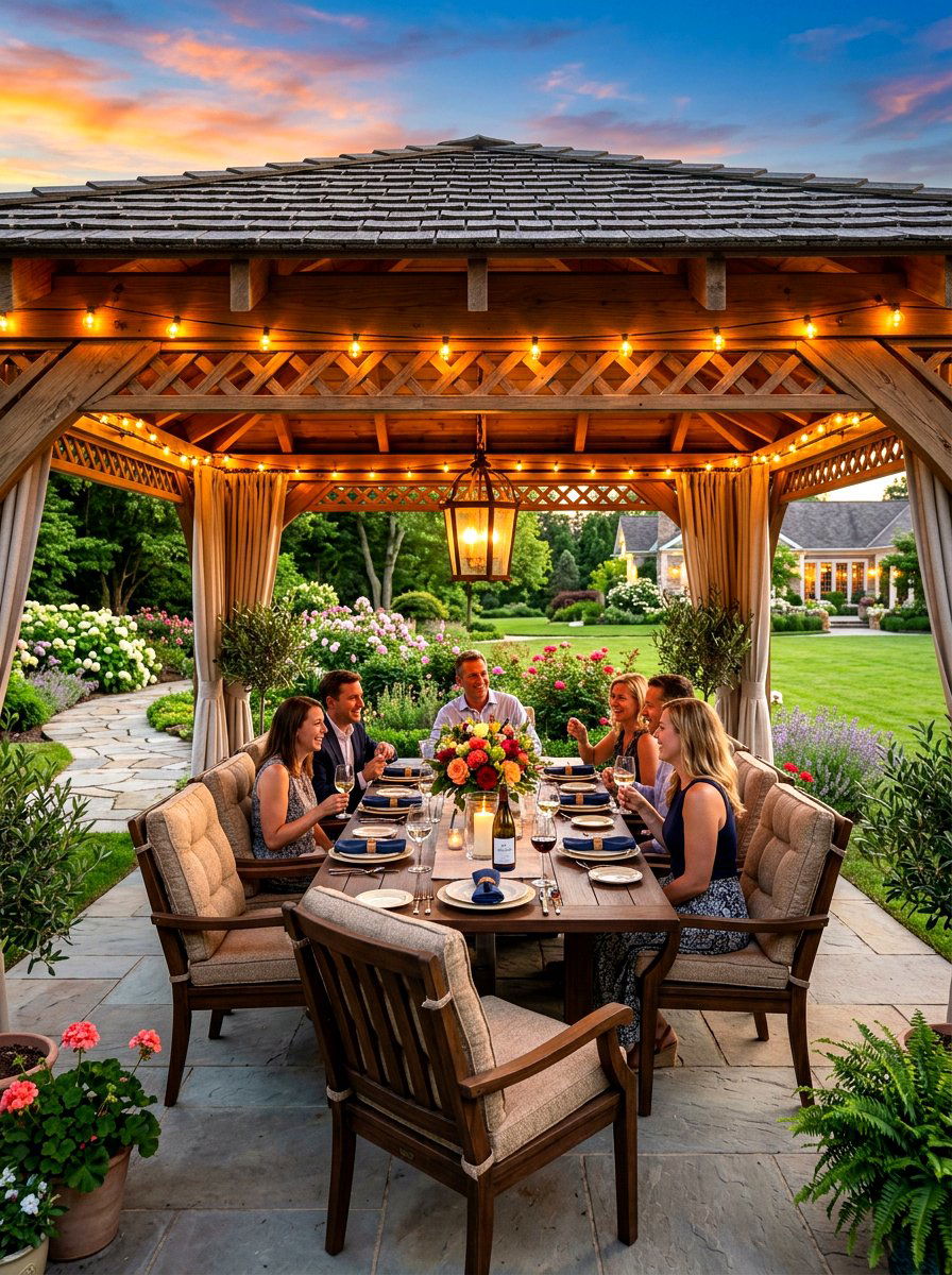 Dining Gazebo - 30 gazebo decorating ideas